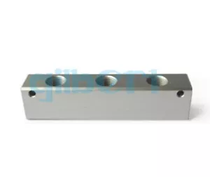 Divisor de bloque de colector de aire neumático de aluminio sólido G1/4" BSPP 3 vías 5 puertos - Imagen 1 de 1