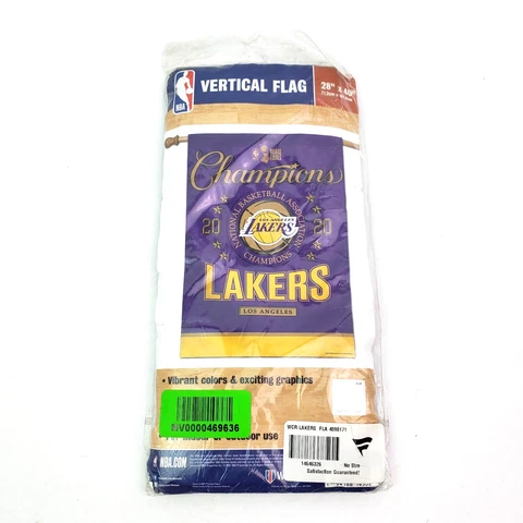NBA LA Los Angeles Lakers 2020 Champions Basketball Purple Vertical 28"x40" Flag Cover