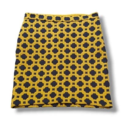 Anthro Charlie and Robin середины века ретро вязаный карандаш юбка золото и темно-синий: 8 - Изображение 1 из 4