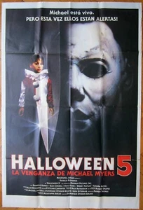 1989 HALLOWEEN 5 1SH MOVIE Poster ARGENTINA The Revenge of Michael Myers - Picture 1 of 5