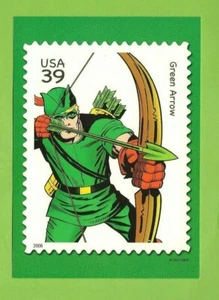 New 2006 Marvel Super Heroes GREEN ARROW Jumbo Postcard 5x7 **Not Used** - Picture 1 of 2
