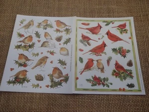 Hallmark Morjolein Bastin Stickers Cardinal Birds 2 Sheets Vintage Unused - Picture 1 of 4