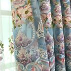 European Embroidery Curtains Pelmets Lace Tulle Voile Window Panel Drapes Luxury