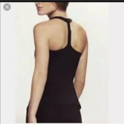 Camiseta sin mangas de entrenamiento CAbi negra lisa - talla pequeña Foto 1 de 4