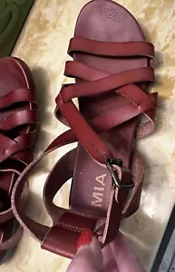 Mia Brown Leather Strap Sandals For Women Size 7 - Picture 1 of 4