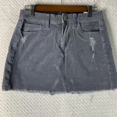American Eagle Corduroy Skirt Women’s Size 2 Gray Super Stretch X - Image 1 of 4