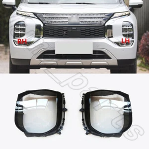 A Pair Front Headlamp Lens Cover+Seal Glue For Mitsubishi Outlander PHEV 2022-24 - Picture 1 of 10