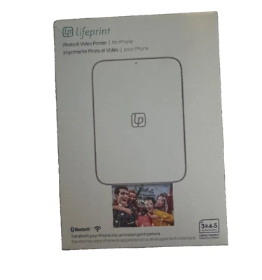 Brand New Lifeprint Portable 3" x 4.5" Photo Video Printer for iPhone - White - Image 1 of 4
