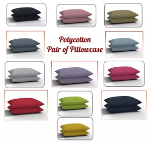 Par de fundas de almohada para ama de casa de polialgodón paquete fundas de almohada de dormitorio 74x48 cm - Imagen 1 de 47