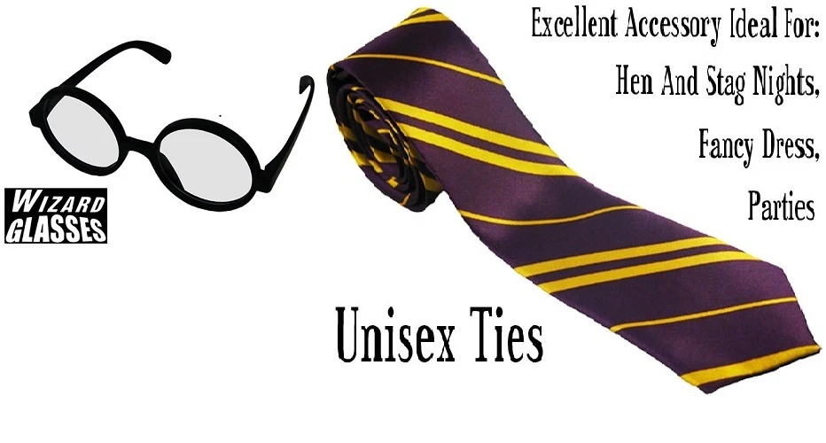 Harry Potter Hogwarts Diseño Escolar Corbata y/O Gafas de Mago Elegante Vestido Gallina Destino Foto 1 de 1