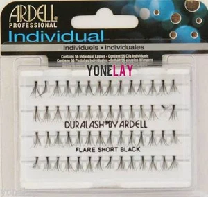 Lot 4 Pairs ARDELL DURALASH Individual Flare Short Black Eyelashes - Picture 1 of 1