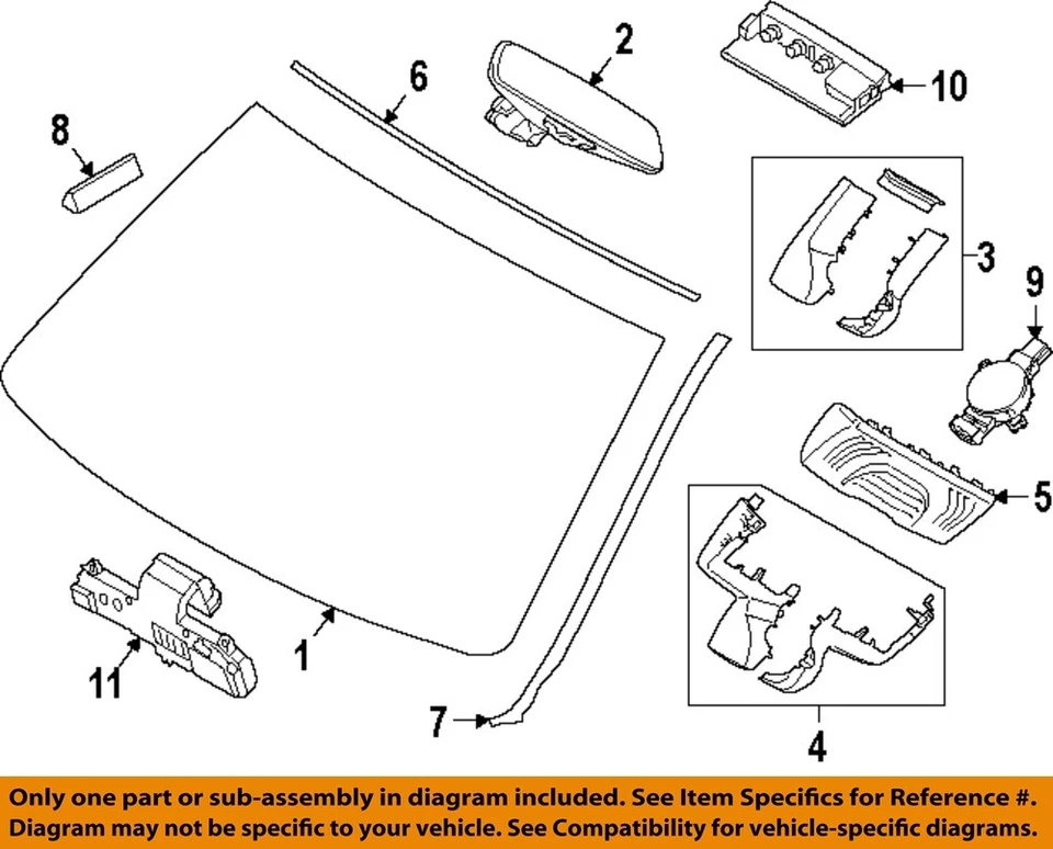 Moldura superior de vidrio BMW OEM 18-25 640i xDrive Gran Turismo 51317412641 Foto 1 de 1