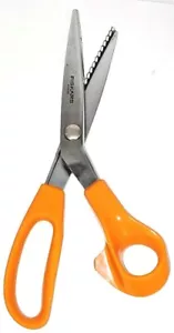 Fiskars 9" Stainless Steel Serated Shears Made in Japan Orange - Picture 1 of 6