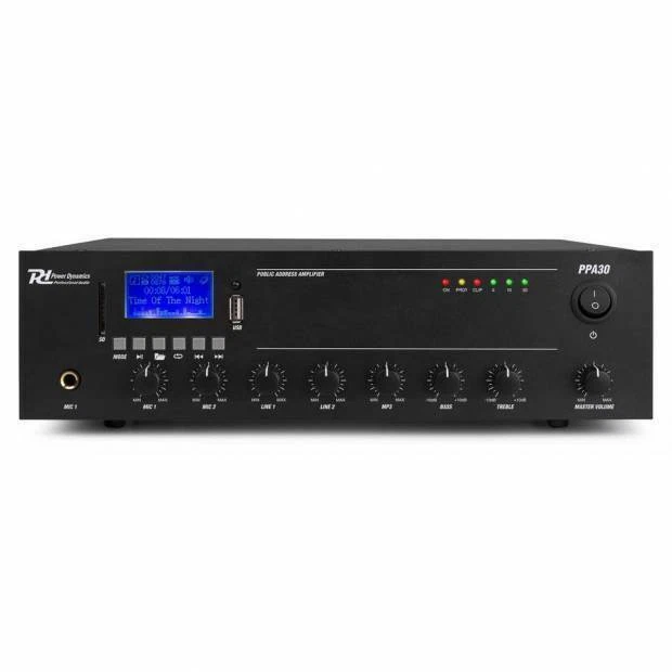 Power Dynamics PPA30 30W, 100V Amplificatore Public Address - Nero