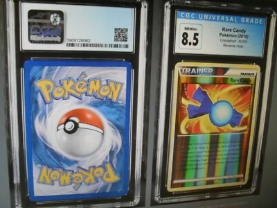 CGC 8.5 NM/Mint+ Rare Candy 82/95 Unleashed Reverse Holo rare Pokemon Card - Image 1 of 4
