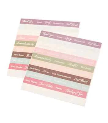 Park Lane PASTEL PHRASES Stickers - 2 Sheets - Image 1 of 2