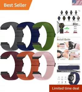 Sporty Quick Release Adjustable Nylon Watch Straps - 22mm Packs of 6 Colors - Picture 1 of 9