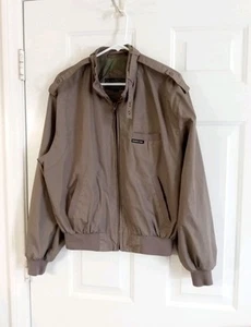 Vintage 80s Members Only Gray Men's 42 Zip Up Iconic Racer Bomber Jacket - Picture 1 of 6