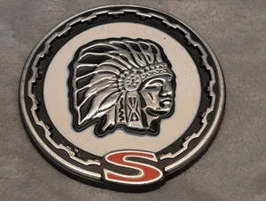 AMC Jeep Cherokee Chief Indian Head S Emblem Badge Vintage OEM - Picture 1 of 8