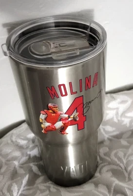 St. Louis Cardinals Yadier Molina Tumbler SGA 6/25/21 30 oz - Image 1 of 4