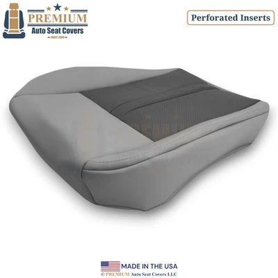 2005-2007 For Jeep Grand Cherokee Leather Perf. Driver Bottom Seat Cover 2-Tone - image 1 of 4