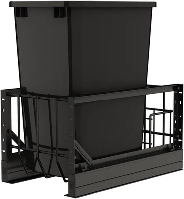 Rev-A-Shelf 5349-15DM18-1 contemporáneo 10-3/4" W 35 cuartos extraíble - negro Foto 1 de 4