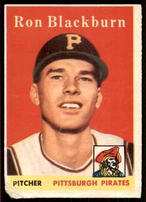 1958 Topps VG #459 Ron Blackburn Pittsburgh Pirates - Image 1 of 2