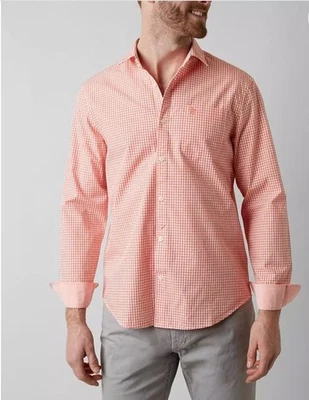 Camisa Original Penguin Gingham Fusion Coral XXL Heritage Calce Ajustado NUEVA Foto 1 de 4