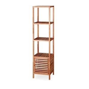 Holz Standregal Badregal Haushaltsregal Holzregal 35,5x160x39,5cm Walnuss - Bild 1 von 4