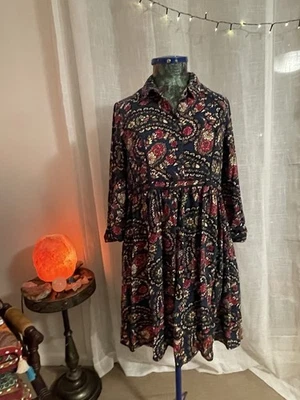 ASOS - Womens Teal/Multicoloured Collared-Size 14 Dress - Like New - image 1 of 4