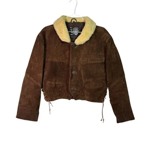 Vintage Western Lederjacke von Enjoy Wild West Germany Wildleder braun Damen L - Bild 1 von 11