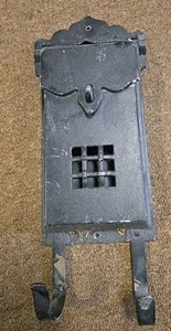 Vintage Metal Cast Aluminum Wall Mount Mailbox Hinged Lid - Picture 1 of 6