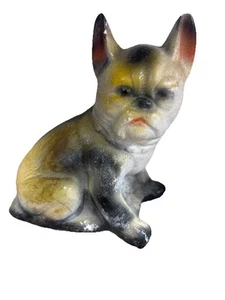 vintage carnival chalkware prize figure dog French Bull dog 1930s 40s - Picture 1 of 24