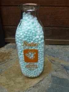 Borden's Quart Milk Bottle Two Sided - Picture 1 of 5