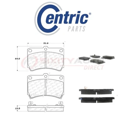 Centric Posi Quiet Metallic Brake Pads w Shims for 1994-1997 Ford Aspire lh - Изображение 1 из 4