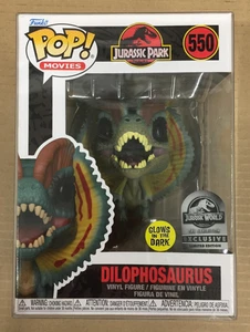FUNKO POP! Dilophosaurus #550 Jurassic Park si illumina al buio con SCATOLA PROTEGGI - Foto 1 di 6