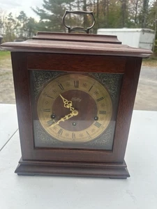 Reloj de campana de cuarto de manto Welby Alemania Occidental de colección Elgin Co. Funciona bien - Imagen 1 de 10