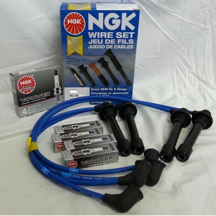 Juego de cables de bujía azul HE56 y ZFR6F11 PARA HONDA CRV Integra NGK Japón Foto 1 de 1