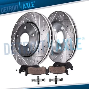Front Drilled Rotors and Ceramic Brake Pads for Mercedes-Benz C350E E300 GLC300 - Picture 1 of 11