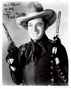 Foto de prensa firmada por Fred Scott 8x10 MELODY OF THE PLAINS STEVE CONDON - Para Clint - Imagen 1 de 1