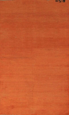 Orange Wool Gabbeh Oriental 7 ft. Runner Rug 3x7 Handmade - Image 1 of 4