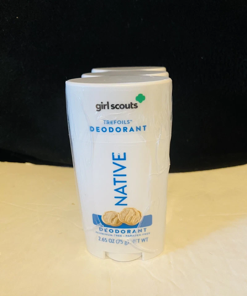 Native Deodorant Trefoils 2.65 oz Each Girl Scouts