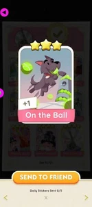 1 x On The Ball Monopoly 3 Star Sticker (INSTANT SEND)