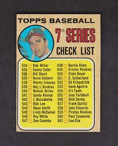 1968 Topps Baseball Card #518B 7th Series Checklist GOOD Gum Stain Unmarked