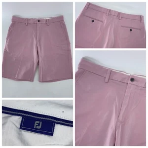 FootJoy Chino Golf Shorts Sz 34 Men Pink Cotton Spandex Worn 1x YGI U4-31 - Picture 1 of 12