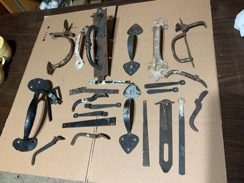 Huge Lot Thumb Latch Handle Porch Door ￼Pull Barn Gate Vintage Antique Hardware Cover
