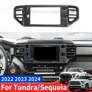 ForToyota Tundra Sequoia Center Console Navigation Panel fiber pattern sticker - Picture 1 of 8