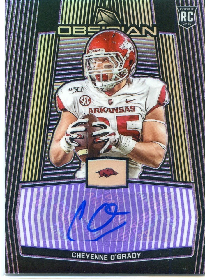 2020 Panini Obsidian Draft CHEYENNE O'GRADY RC Purple Electric Etch Auto #/49 - Image 1 of 1