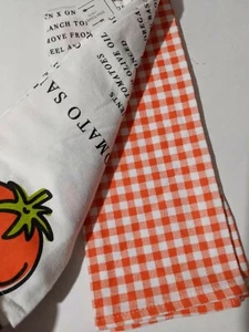 Juego de 2 toallas de cocina receta de salsa de tomate y jengibre naranja - Imagen 1 de 8
