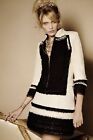 Chanel 10A Ecru&Black Tweed Cc Logo Blazer Jacket  Fr42 Us10